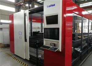 China IPG / RAYCUS Fiber Optic Laser Cutter , Fiber Laser Metal Cutting Machine Good Rigidity factory