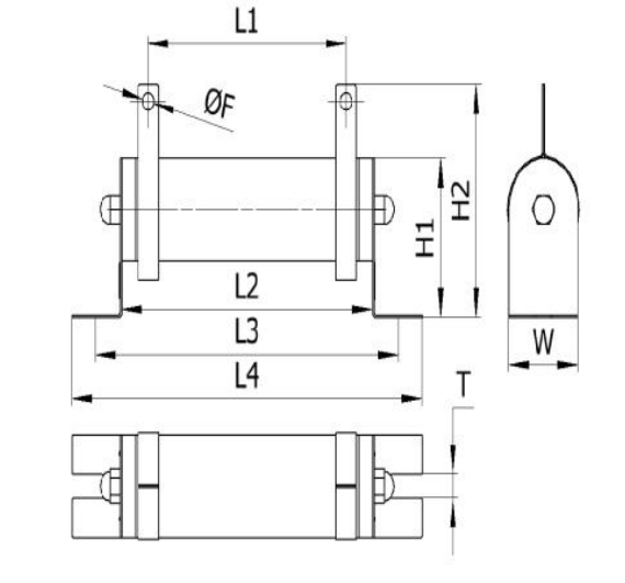 50W Ceramic Tube Resistor 50 Ohm Winding Resistant Customizable