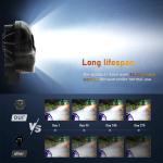 Silver Skull Style White Yellow 2 LED Motorcycle Exterior Spotlights