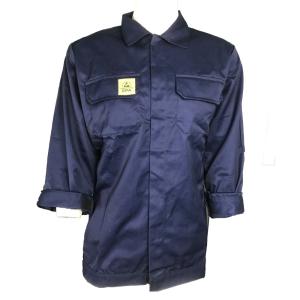 China Navy Blue Unisex Supervisor Manger 220g ESD Smock factory