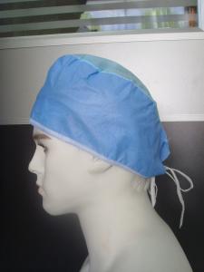 China Personal Protective Disposable Head Cap Blue Doctor Head Cover Latex Free factory