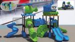 new design animal theme outdoor playground kids plastic slide for park