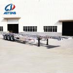 Madagascar Flatbed 3 Axles Container Shipping Tandem Skeleton Semi Trailer for