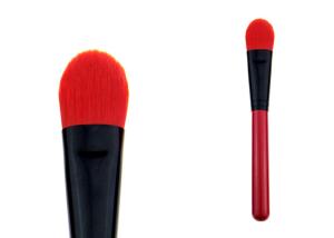 China OEM Logo Angular Face Synthetic Foundation Brush With Red Hair factory