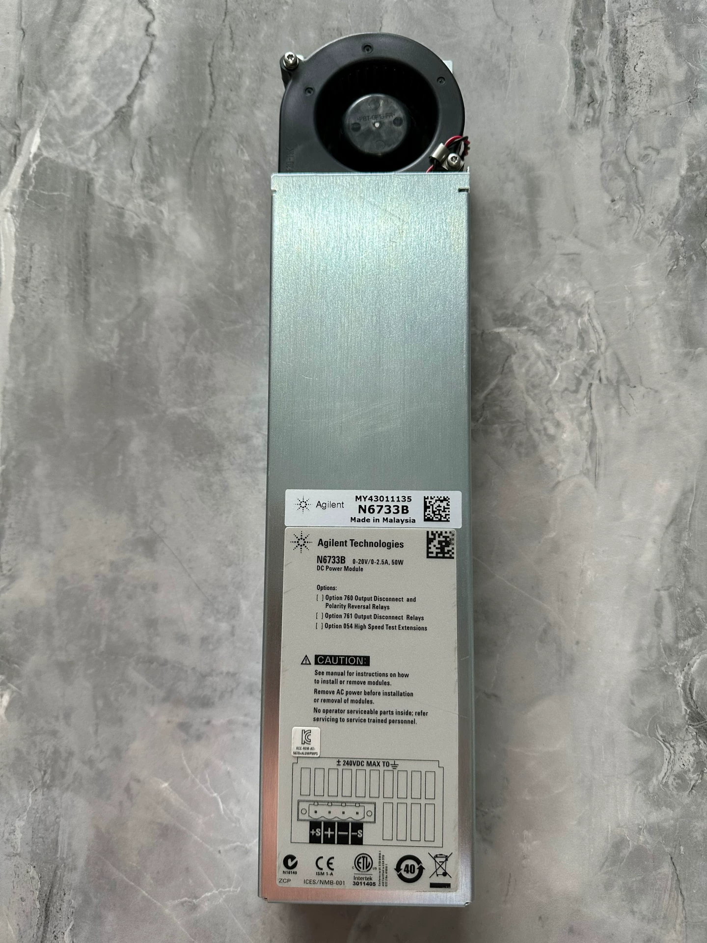 N6733B Agilent 50 W DC Power Module 20 V / 2.5 A