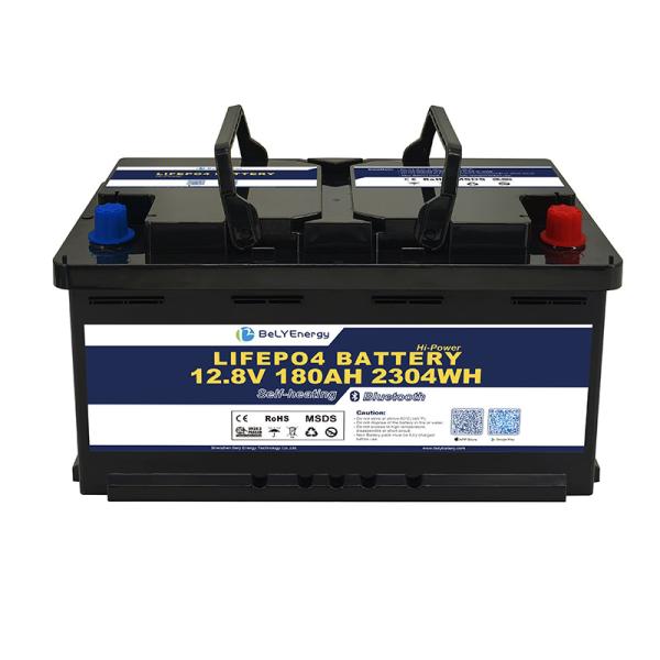 Brand New Large Capacity H8 DIN 12V180Ah Rechargeable LiFePO4 Battery For RV