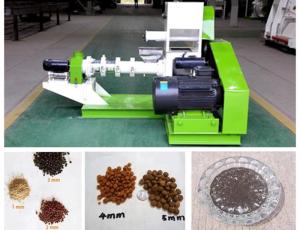 China Farm Small Scale Fish Food Extruder Machine With PLC Electrical Control factory