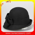 Fashion hot sale unique wool felt ladies hat, Crushable Australia wool hats for