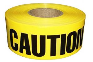 China Yellow Caution Tape Harzard Plastic Barrier Tape 3 Inch X 1000 Feet For Workplace on sale