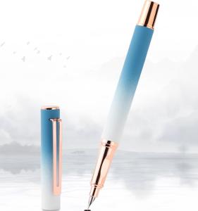 China Metal upright pen 0.28 erasable erasing pen.Special color pen Metal pen for students School metal pen factory