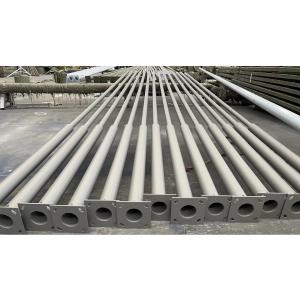 China Outdoor Double Single Arm Galvanized Steel Solar Street Light Post Lamp Pole factory