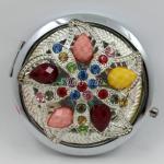 Shinny Gifts 7cm Round Shape Makeup Mirror Portable Mirror Cosmetic Mirror
