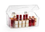 Clear Cosmetic Acrylic Display Box , Lipstick Acrylic Makeup Storage Turn Over