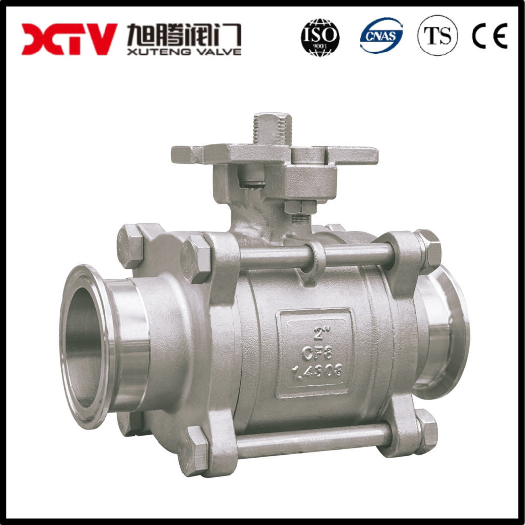 Xtv Pneumatic Ball Valve with Tri Clamp Ends and Aluminium Actuator