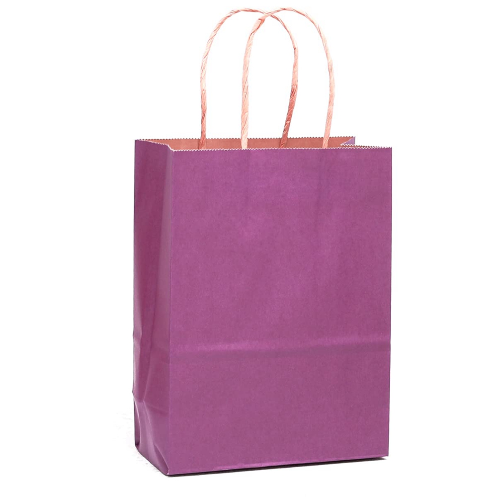 CMYK 4 Color Offset Printing Kraft Paper Bags With Handle For Business Gravure Printing