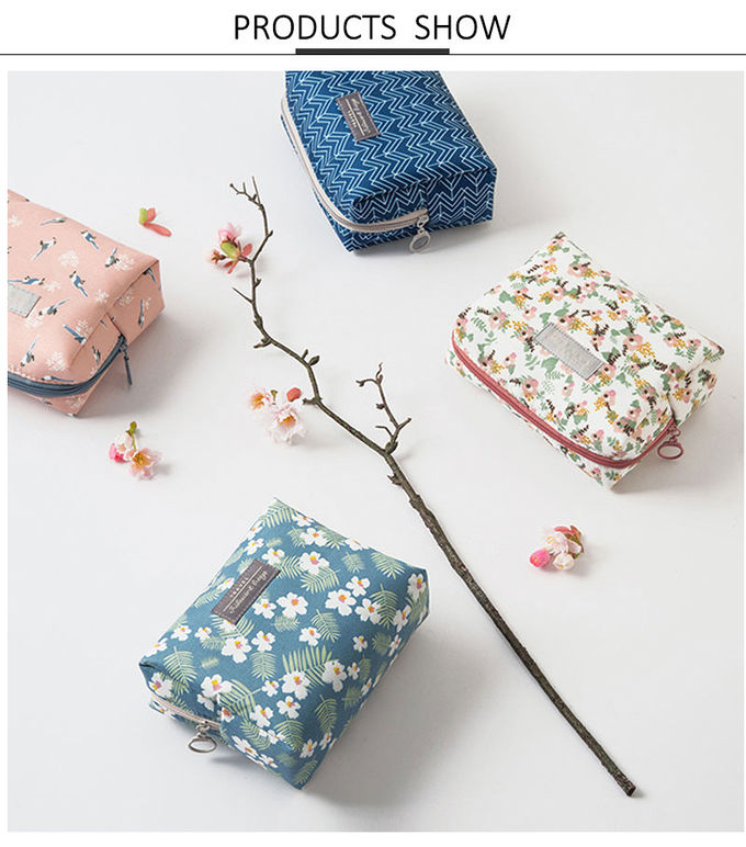 Professional Custom Logo Natural Bridesmaid Mini Polyester Cosmetic Bag
