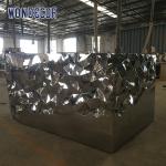 Modern Design 110cm Hotel Front Desk Metal Stainless Steel Geometric Triangle