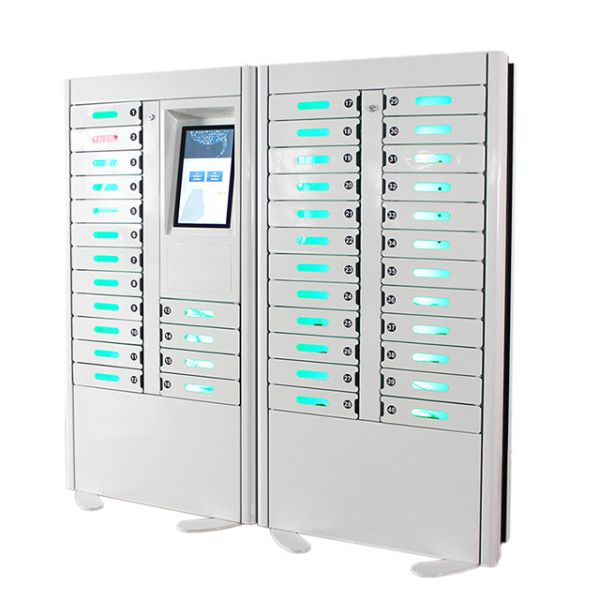 China Commercial Phone Charging Station 240V With Advertising 40 Doors factory