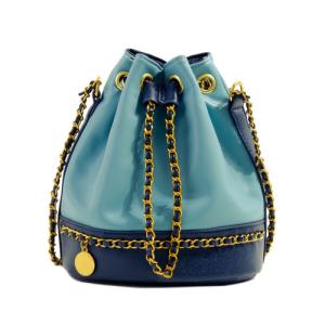 China 20cm 22cm Female Crossbody Bag BSCI Drawstring Leather Bucket Bag factory