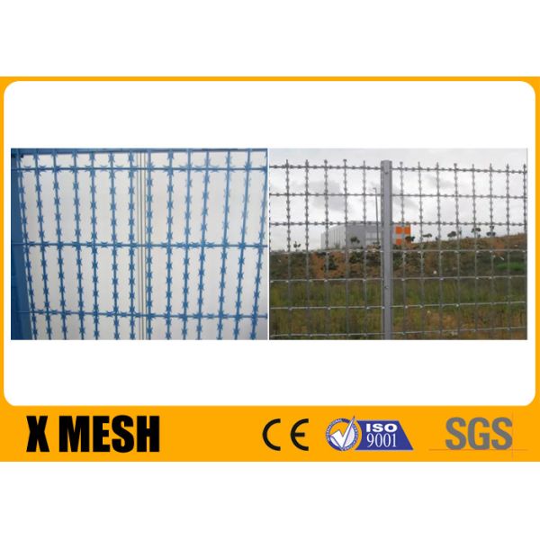 China Hot Dip Galvanized Welded Razor Wire Mesh 7.5x15cm Dia 2.5mm For Security Plant factory