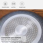 8Pcs Maifan Stone Nonstick Aluminium Cooking Pot Set Grey Color