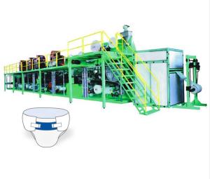 China PLC System 250KW Baby Diaper Manufacturing Machine / Diaper Production Machine factory