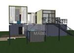 Office Hotel Use Prefab Container Homes , 20 Feet Luxury Prefabricated Houses
