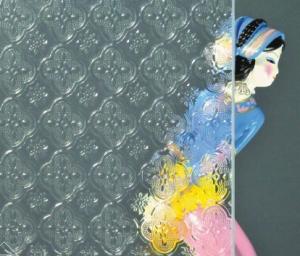 China Euro bronze 3mm Clear Flora Figured Glass 6mm stock sizes , Patterned glass panels factory