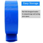 DAVCO 1.25" × 50' Pool Backwash Hose, Heavy Duty Reinforced Blue PVC Lay Flat