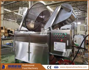 China XT Machinery Groundnut Frying Machine Batch Roaster For Chips Garlic Peanut factory