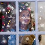 Self Adhesive Christmas Snowflake Stickers , Non Toxic Pvc Wall Sticker Easy To