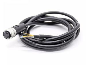 China D Code 4 Pin Shreaded Angle Female M12 Connector PUR Industry factory