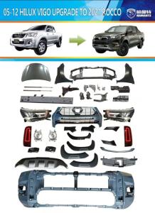 China Front Rear Bumper Car Body Kit For Toyota Hilux Vigo 05-14 Upgrade To 2021 Rocco factory
