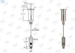 Screw Fixed LED Panel Suspension Kit , Aquarium Light Suspension Kit Chrome