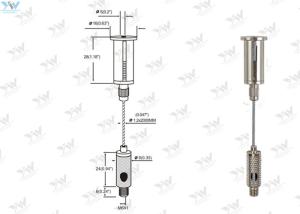 China Screw Fixed LED Panel Suspension Kit , Aquarium Light Suspension Kit Chrome Color factory