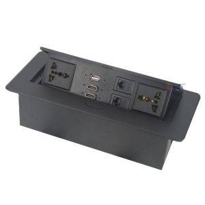 Hidden into office table high quality table top socket box with power data
