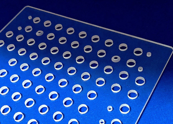 Precision Glass Machining Laser Drilling Transparent Fused Silica Plate Quartz Plate
