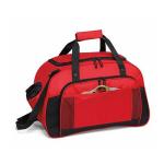 Yellow Canvas Leather Travel Luggage Bags With Two Seperate Pocket