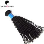 Kinky Curly Natural Black Brazilian Virgin Human Hair Weaving Without Chemical