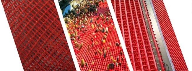 Red Slotted Welded Polyurethane Screen Mesh With Hook