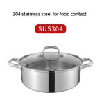 Chinese Style 2 Compartments Kitchen Pots Induction Cooker Hot Pot 304 Stainless