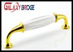 Anti Corrosion Ceramic Handles And Knobs , Gold Plated Turkey Design Porcelain