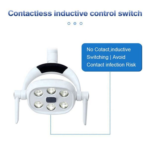 6 LED Dental Induction Light for Dental Unit 9W Adjustable Oral Surgery LED Lamp Sensor Type Shadowless Operation Light