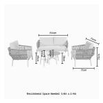 Mail Packing Modern Aluminum Frame Garden Furniture Rope Weave Outdoor Lounge