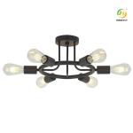6 Heads Retro Industrial LED Ceiling Light For Living / Dining Room