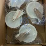 176lbs Stainless Steel Nylon Casters 75mm White Wheel Threaded Stem Side Lock