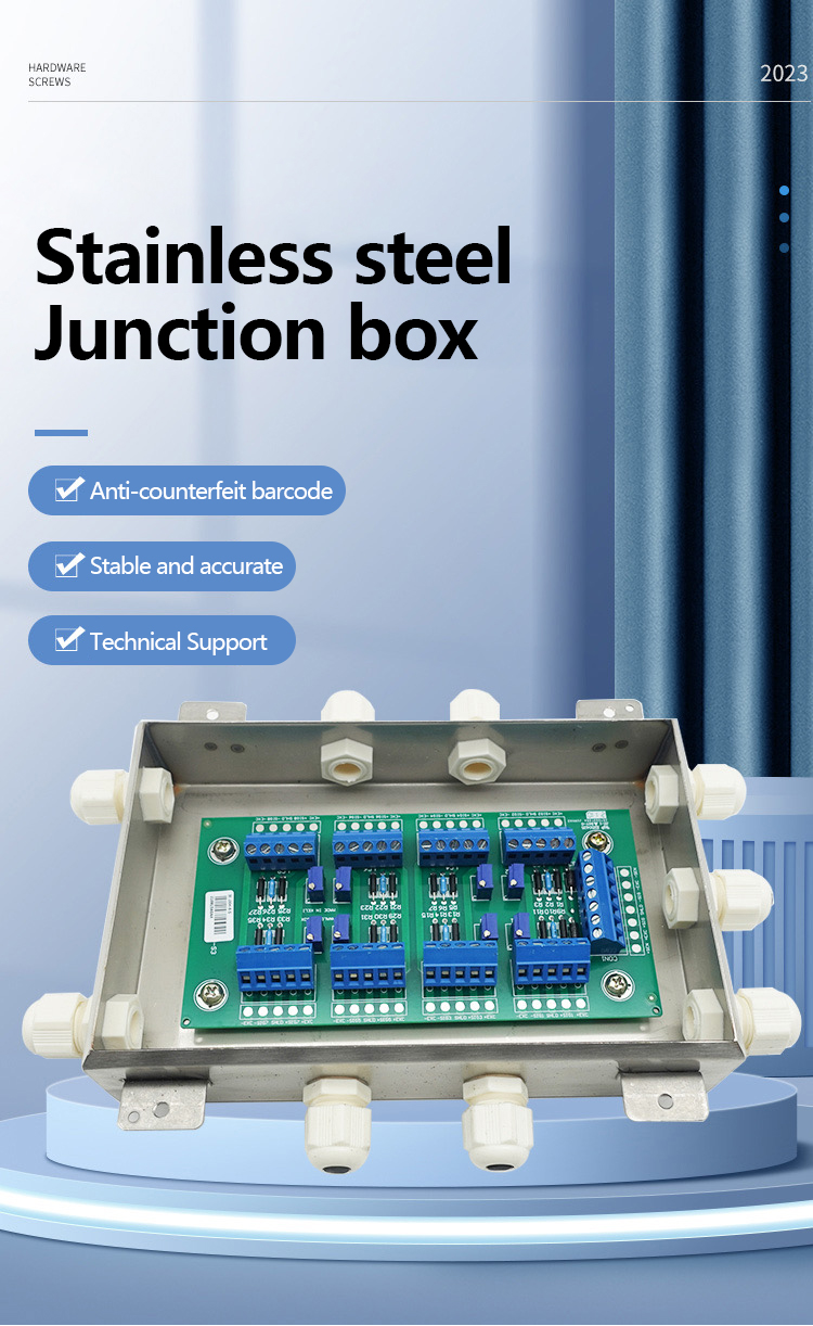 SOHE Stainless Steel Junction Box for Weighing Scale 5-Hole Design Eligibility Outdoors