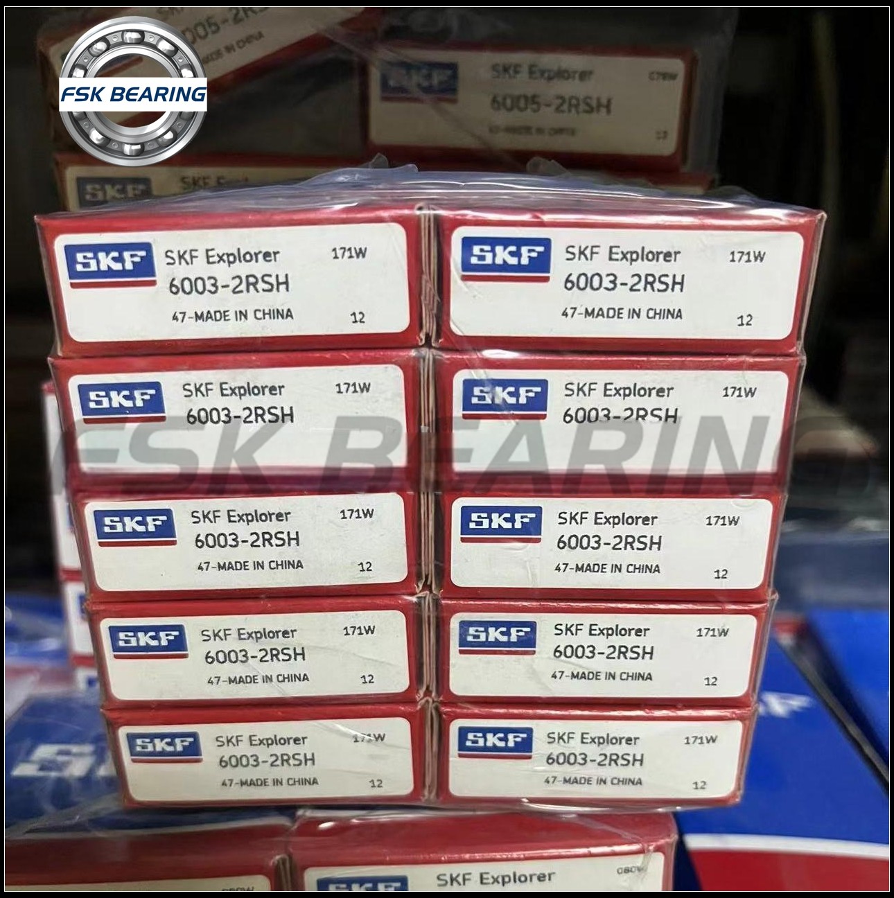 393921E Deep Groove Ball Roller Bearing Outer Ring Arc Surface 1726203-2RS1 For Printing Machine