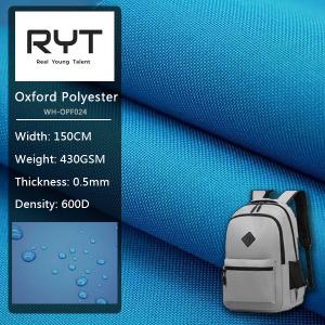 China High Elastic 600D 100% Polyester Waterproof PVC Fabric Durable For Bags factory