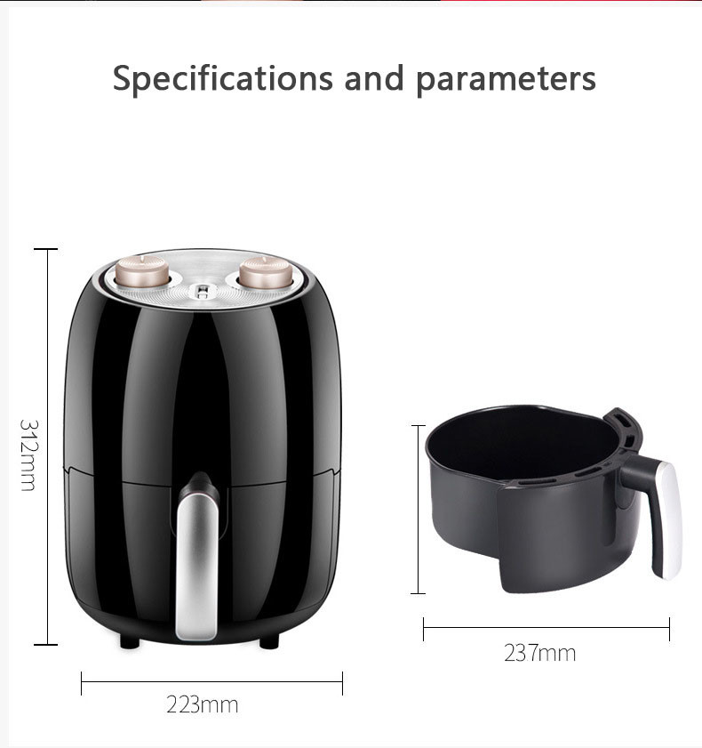 Aluminum 9 blades fan 200 Celsius Free Oil Fryer